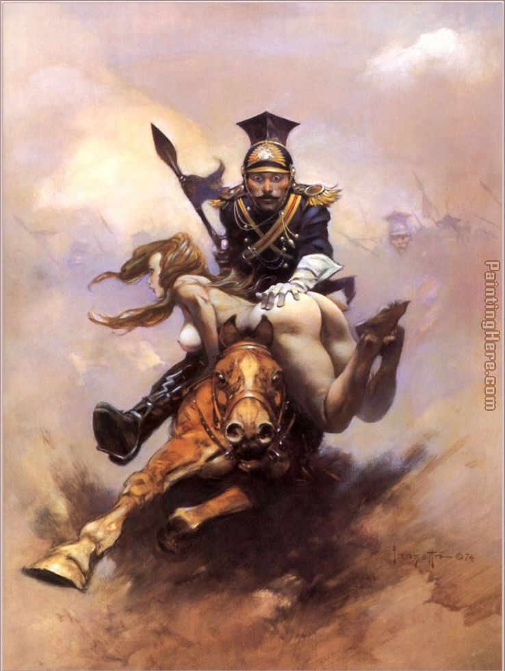 Frank Frazetta Flashman on the Charge